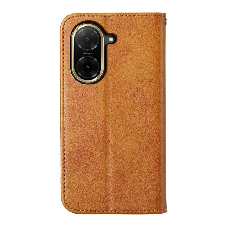 For Redmi A5 4G 171.7mm / Xiaomi Poco C71 Cubic Grid Calf Texture Magnetic Leather Phone Case