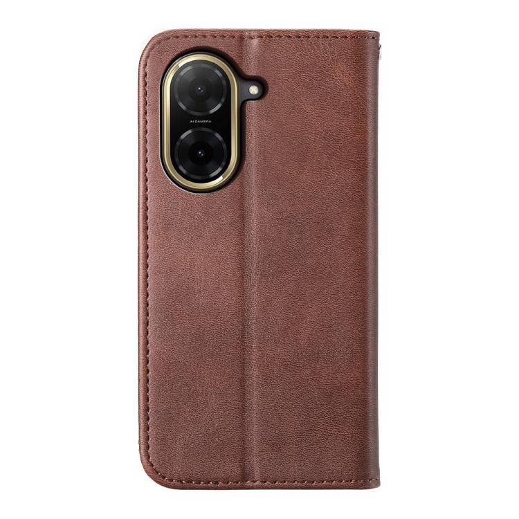For Redmi A5 4G 171.7mm / Xiaomi Poco C71 Cubic Grid Calf Texture Magnetic Leather Phone Case