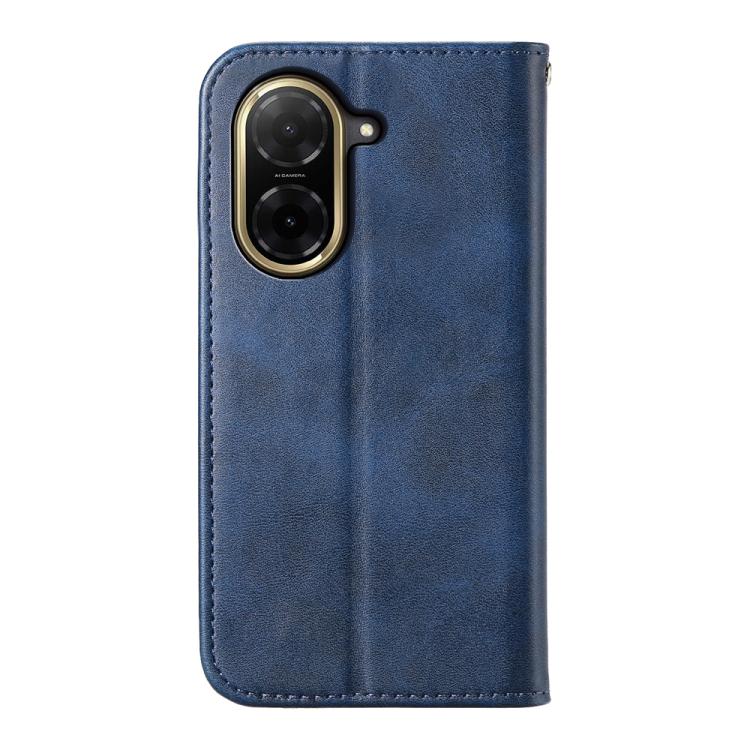 For Redmi A5 4G 171.7mm / Xiaomi Poco C71 Cubic Grid Calf Texture Magnetic Leather Phone Case