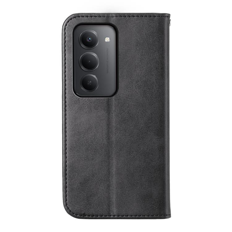 For Redmi 15 5G Global / 15 4G SEA 169.5mm Cubic Grid Calf Texture Magnetic Leather Phone Case