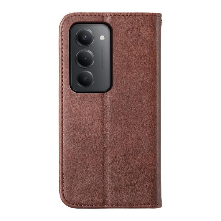 For Redmi 15 5G Global / 15 4G SEA 169.5mm Cubic Grid Calf Texture Magnetic Leather Phone Case