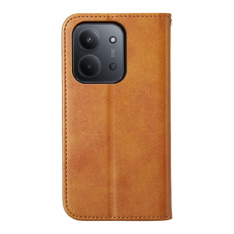 For Redmi 15C EU 173mm / Poco C85 5G Cubic Grid Calf Texture Magnetic Leather Phone Case