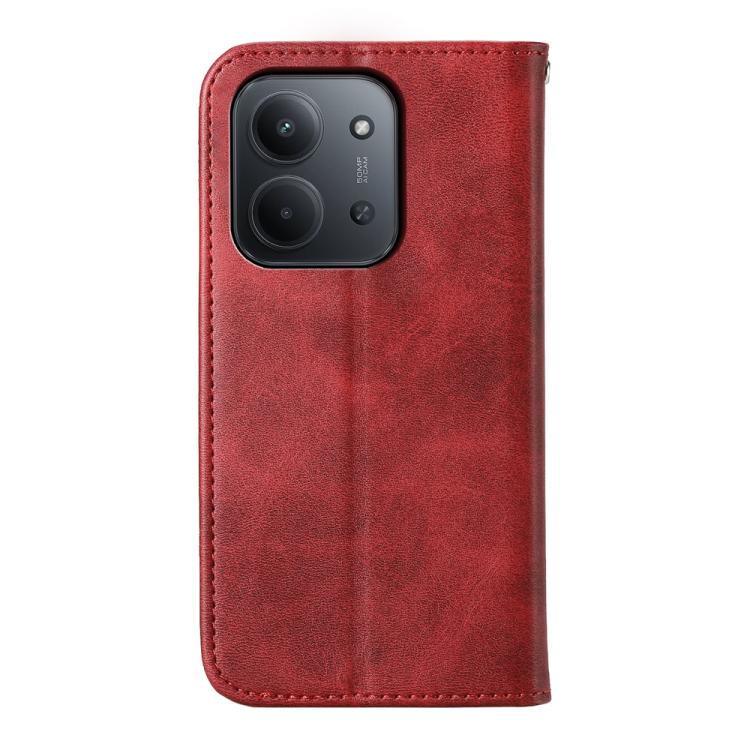 For Redmi 15C EU 173mm / Poco C85 5G Cubic Grid Calf Texture Magnetic Leather Phone Case