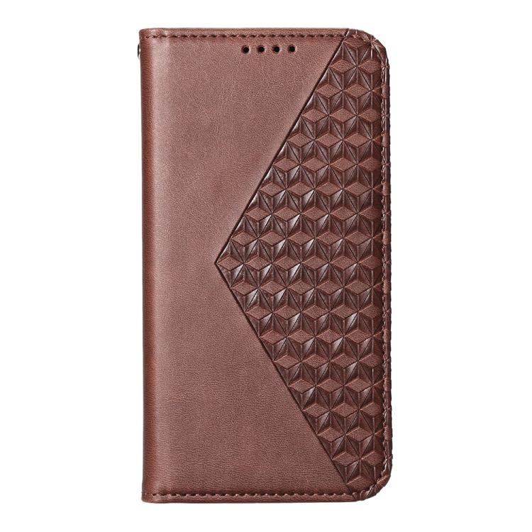For Redmi 15 5G / 4G EU 171mm Cubic Grid Calf Texture Magnetic Leather Phone Case