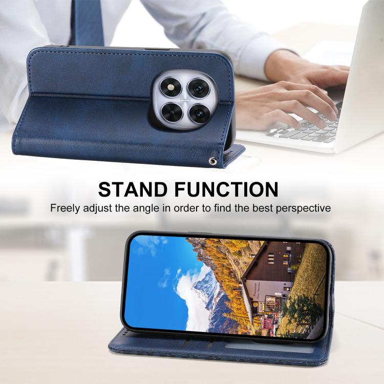 For Redmi Note 15 Pro 5G Global 163.6mm Cubic Grid Calf Texture Magnetic Leather Phone Case