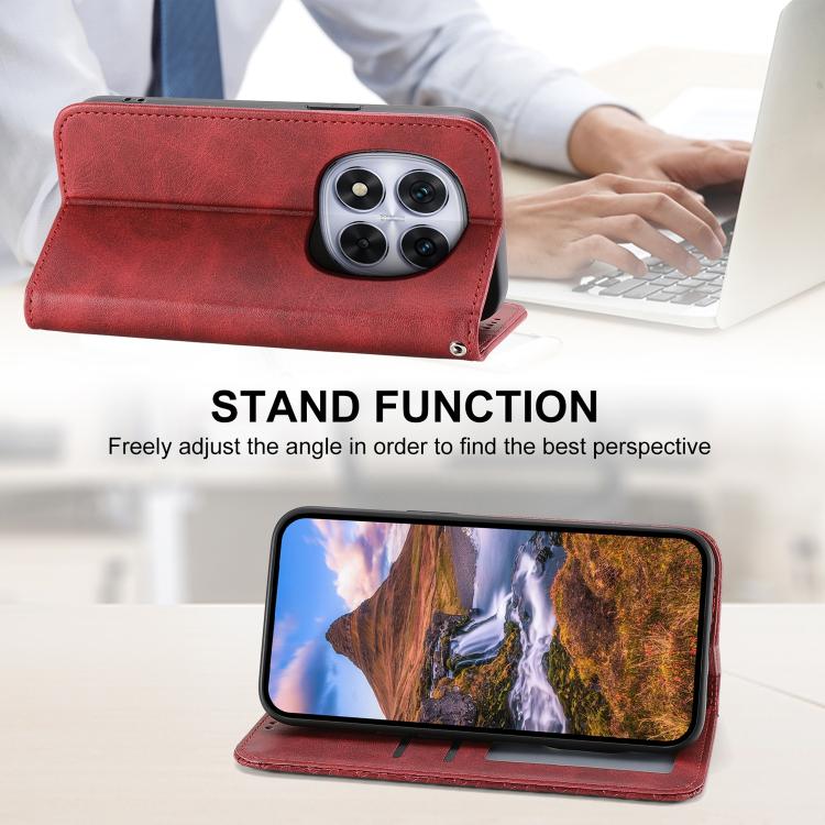 For Redmi Note 15 Pro+ 163.3mm / Poco M8 Pro Cubic Grid Calf Texture Magnetic Leather Phone Case