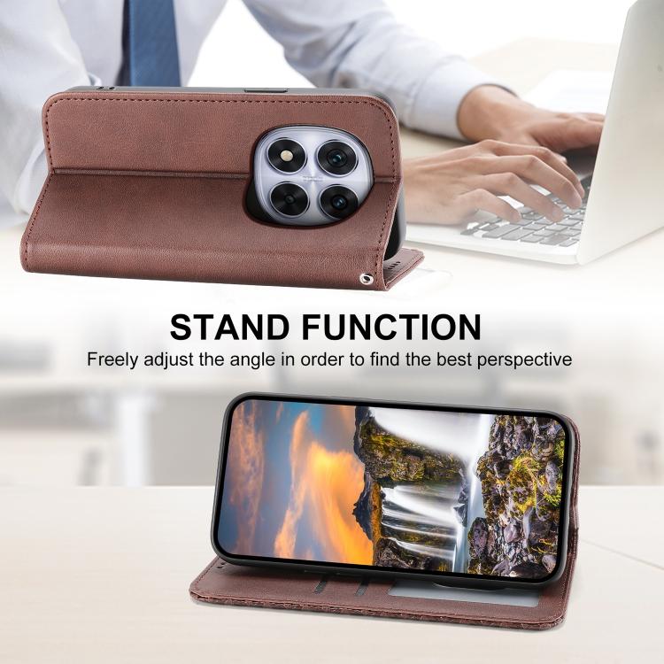 For Redmi Note 15 Pro+ 163.3mm / Poco M8 Pro Cubic Grid Calf Texture Magnetic Leather Phone Case