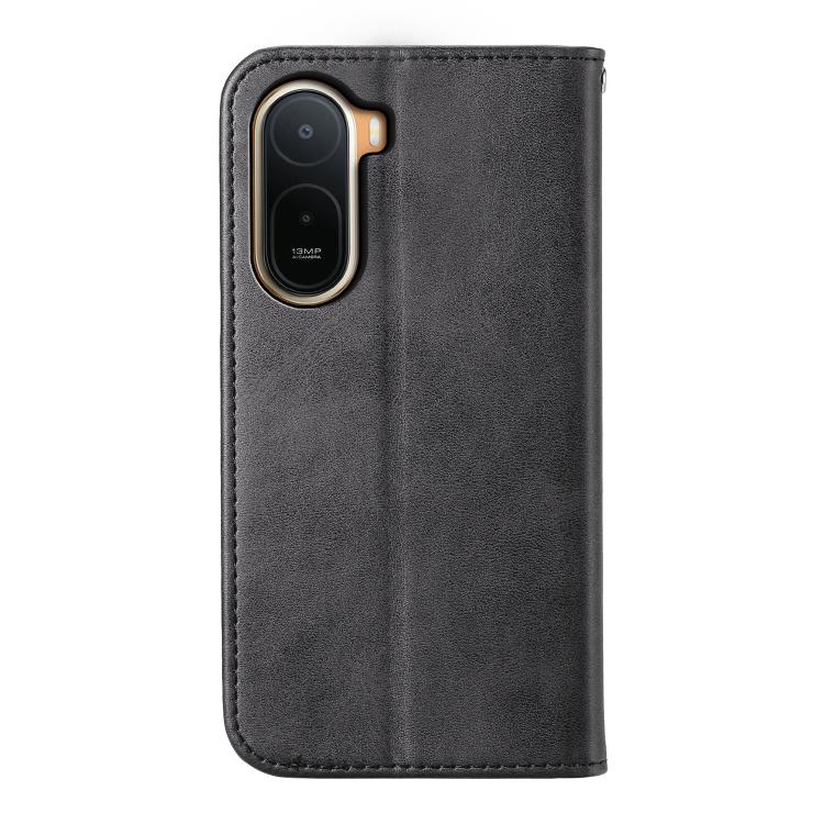 For Redmi A7 Pro 4G / 5G 171mm / Poco C85x 5G Cubic Grid Calf Texture Magnetic Leather Phone Case