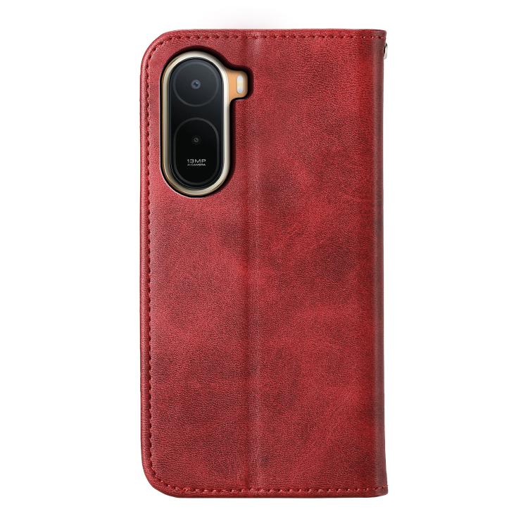 For Redmi A7 Pro 4G / 5G 171mm / Poco C85x 5G Cubic Grid Calf Texture Magnetic Leather Phone Case