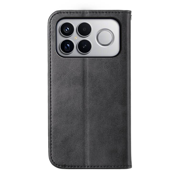 For Redmi K90 Pro Max / Poco F8 Ultra 5G Cubic Grid Calf Texture Magnetic Leather Phone Case