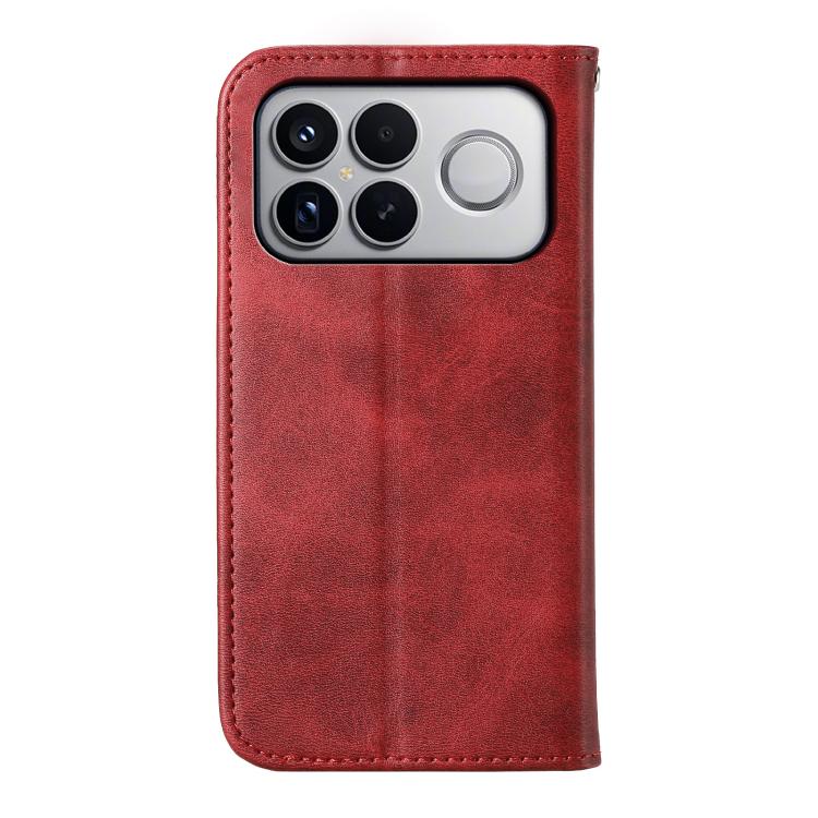 For Redmi K90 Pro Max / Poco F8 Ultra 5G Cubic Grid Calf Texture Magnetic Leather Phone Case
