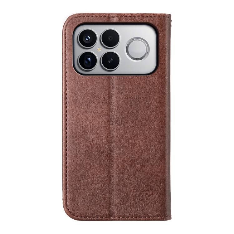 For Redmi K90 Pro Max / Poco F8 Ultra 5G Cubic Grid Calf Texture Magnetic Leather Phone Case