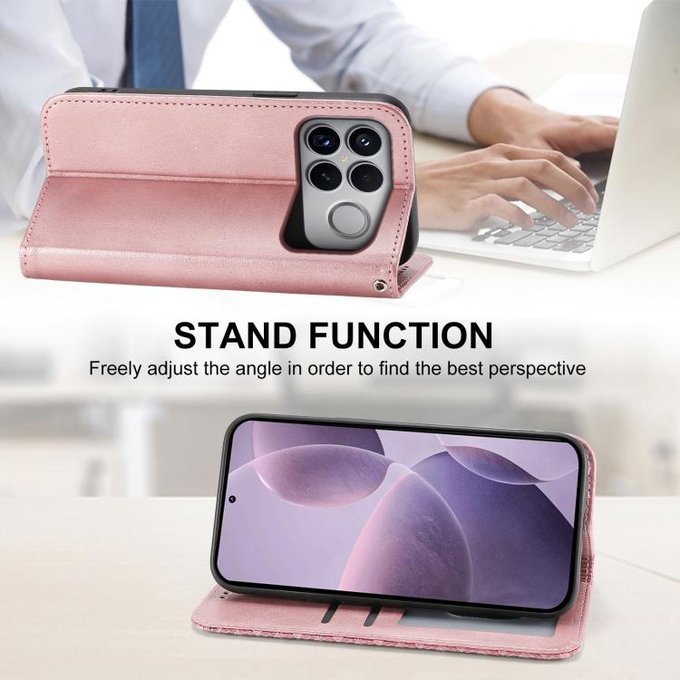 For Redmi K90 Pro Max / Poco F8 Ultra 5G Cubic Grid Calf Texture Magnetic Leather Phone Case