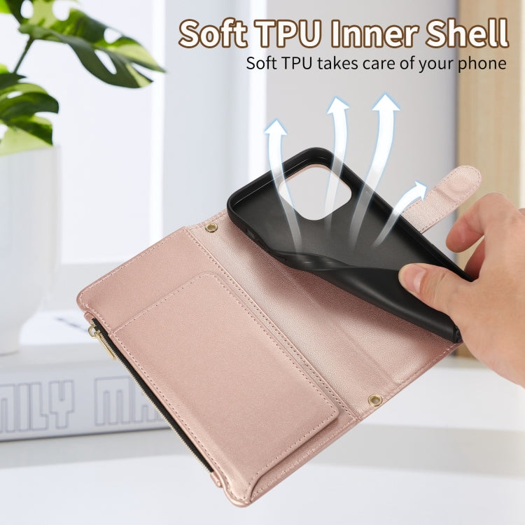For iPhone 11 Pro Max Rhombic Zipper Wallet Leather Phone Case