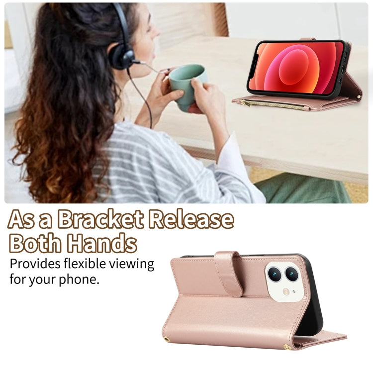 For iPhone 11 Rhombic Zipper Wallet Leather Phone Case