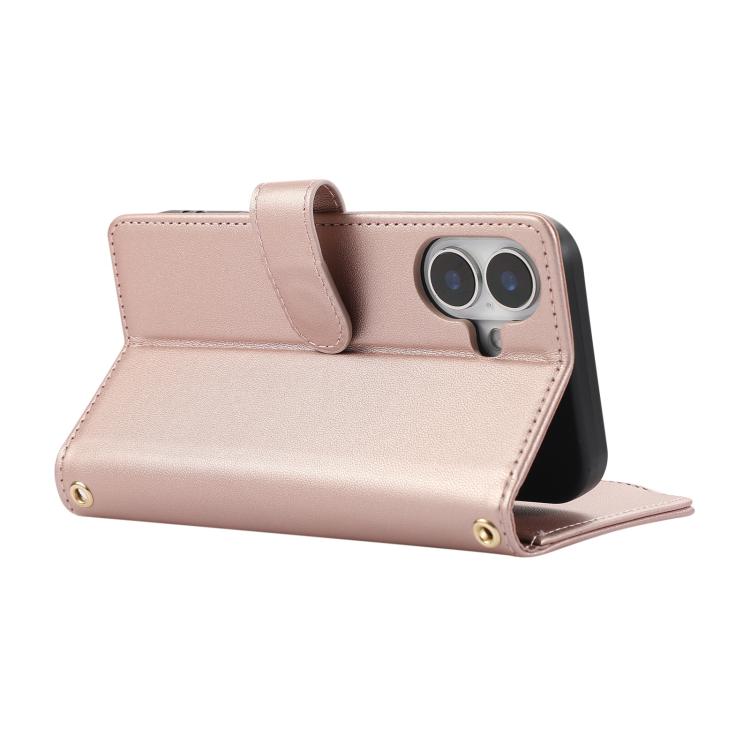 For iPhone 16 Plus Rhombic Zipper Wallet Leather Phone Case