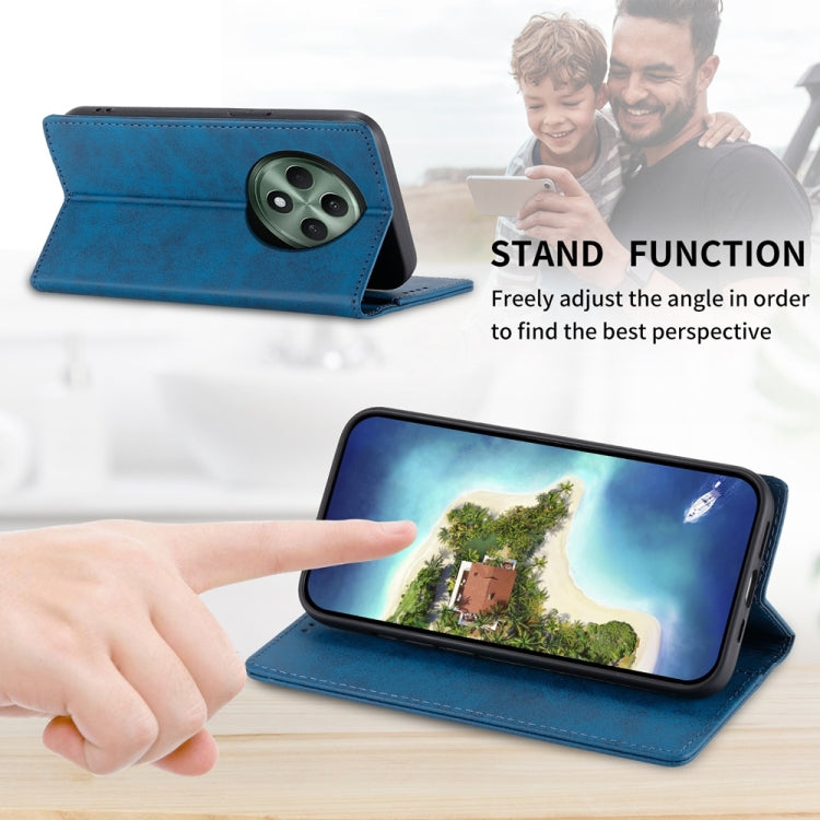 For OPPO Reno12 F 4G / 5G / F27 India Business Solid Color Magnetic RFID Leather Phone Case
