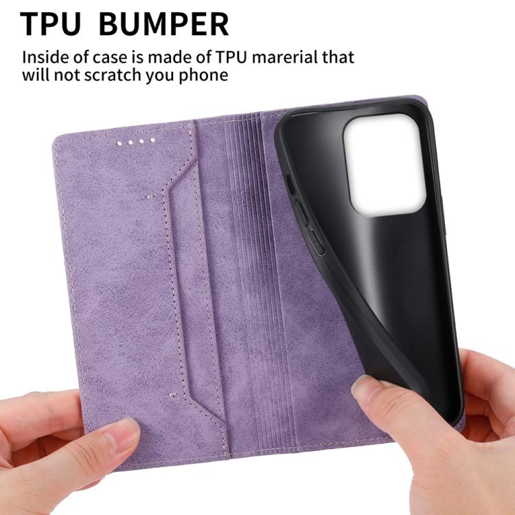 For OPPO Reno13 F 4G / 5G Business Solid Color Magnetic RFID Leather Phone Case