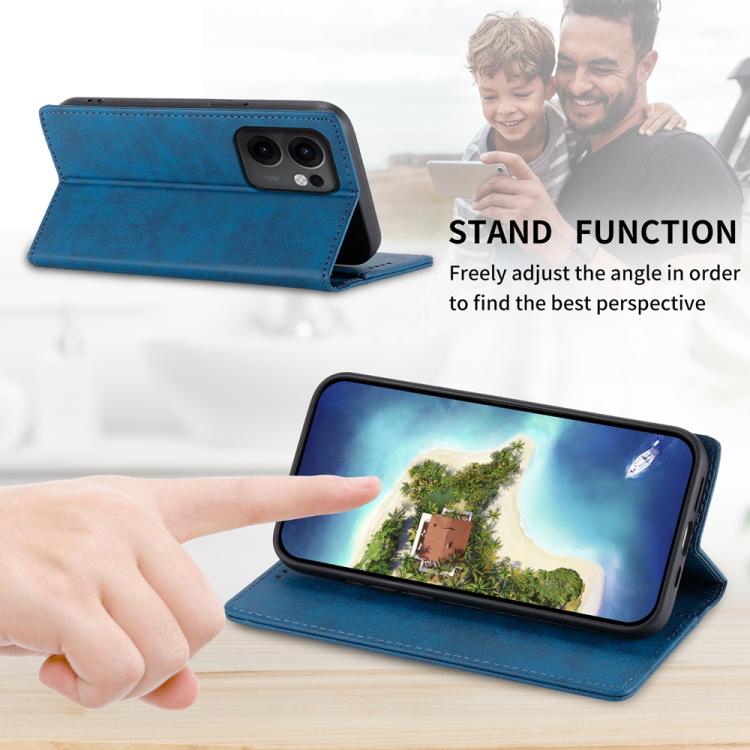 For OPPO Reno13 F 4G / 5G Business Solid Color Magnetic RFID Leather Phone Case