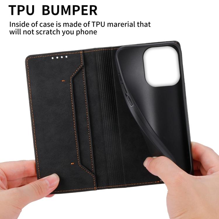 For OPPO Reno15 5G / Reno 15c 5G Business Solid Color Magnetic RFID Leather Phone Case