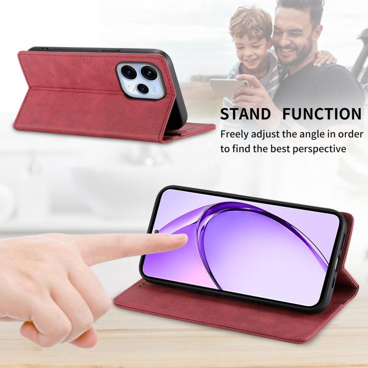 For OPPO Reno15 5G / Reno 15c 5G Business Solid Color Magnetic RFID Leather Phone Case