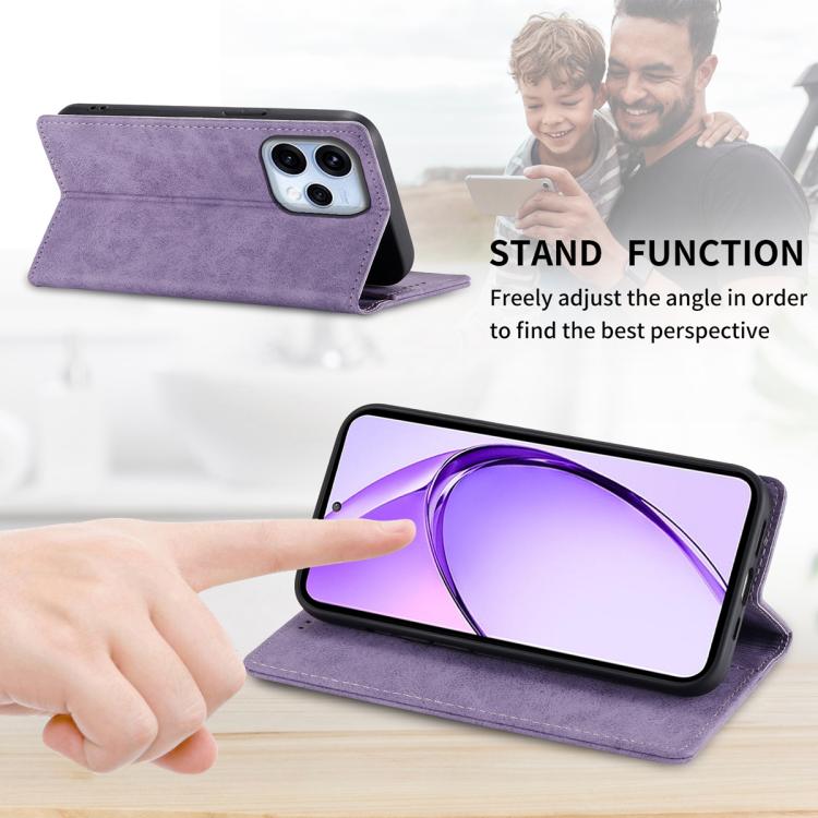 For OPPO Reno15 5G / Reno 15c 5G Business Solid Color Magnetic RFID Leather Phone Case