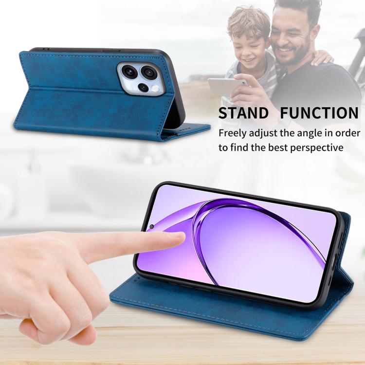 For OPPO Reno15 F 5G Business Solid Color Magnetic RFID Leather Phone Case