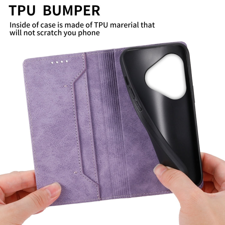 For Realme GT 6 Global Business Solid Color Magnetic RFID Leather Phone Case