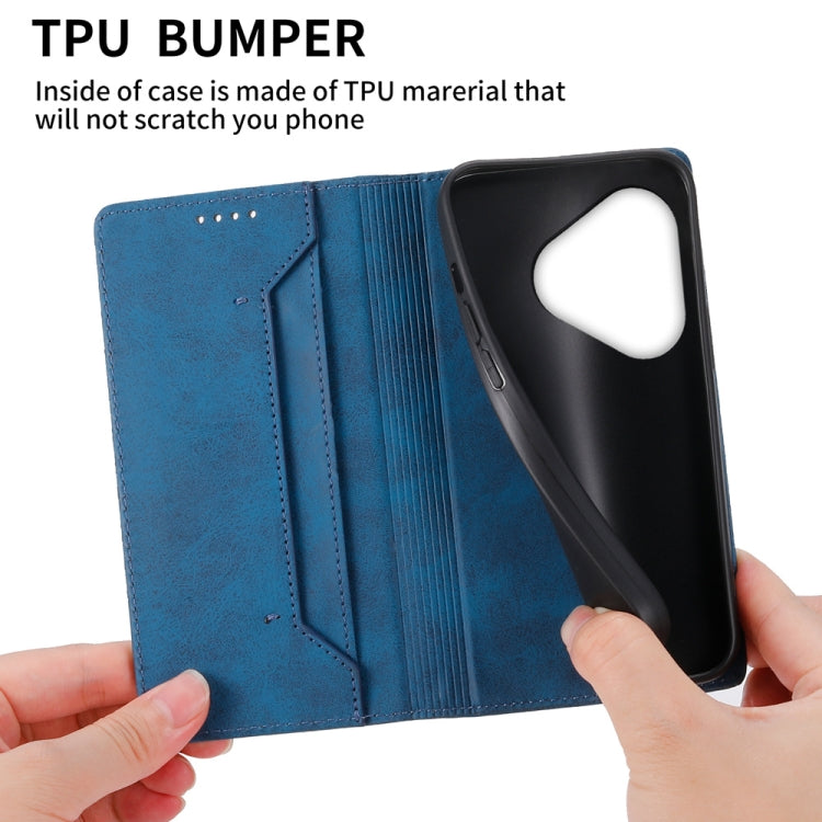 For Realme GT 6 Global Business Solid Color Magnetic RFID Leather Phone Case
