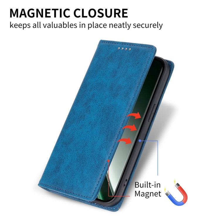 For Realme GT 6 Global Business Solid Color Magnetic RFID Leather Phone Case