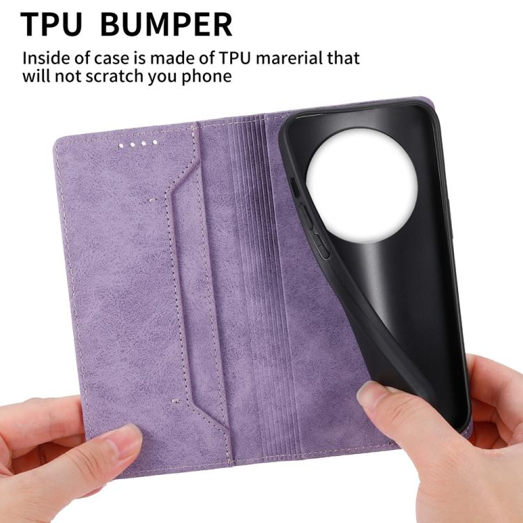 For Realme 13+ Business Solid Color Magnetic RFID Leather Phone Case