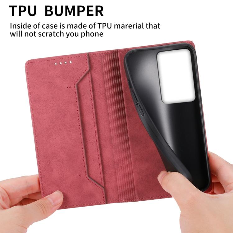 For Realme C75 / Realme 14x Business Solid Color Magnetic RFID Leather Phone Case
