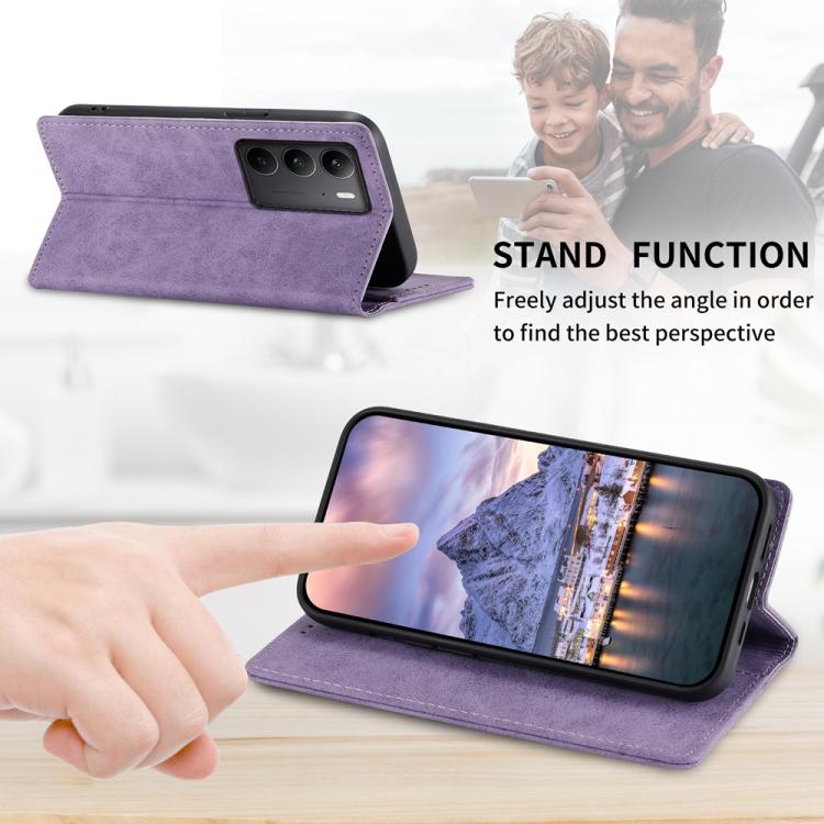 For Realme C75 / Realme 14x Business Solid Color Magnetic RFID Leather Phone Case