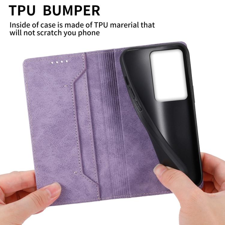 For Realme C75 / Realme 14x Business Solid Color Magnetic RFID Leather Phone Case