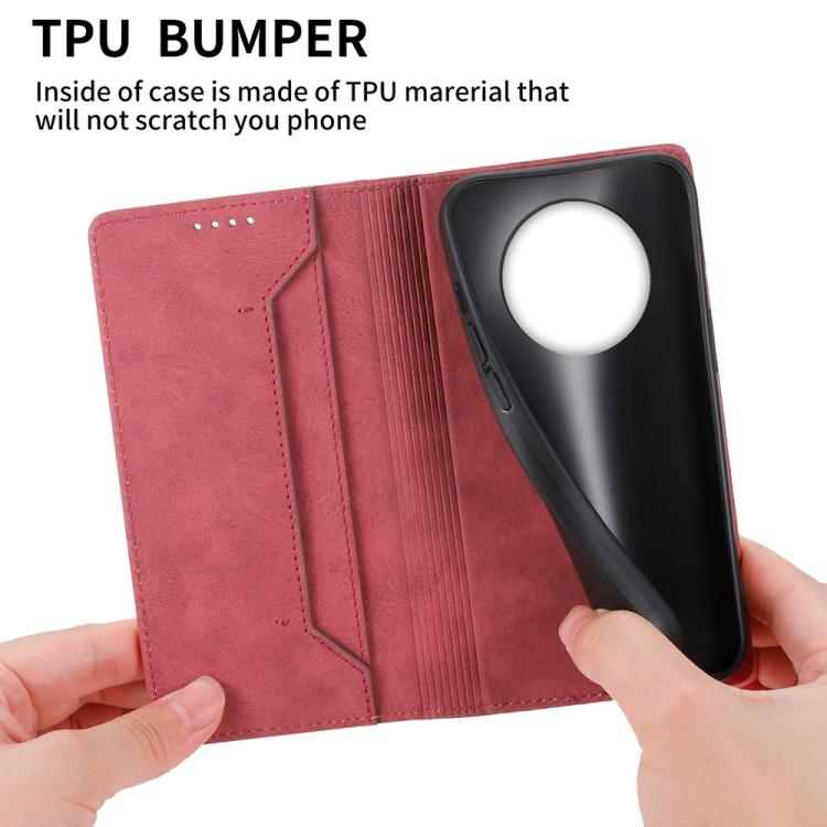 For Realme 14 Pro+ Business Solid Color Magnetic RFID Leather Phone Case