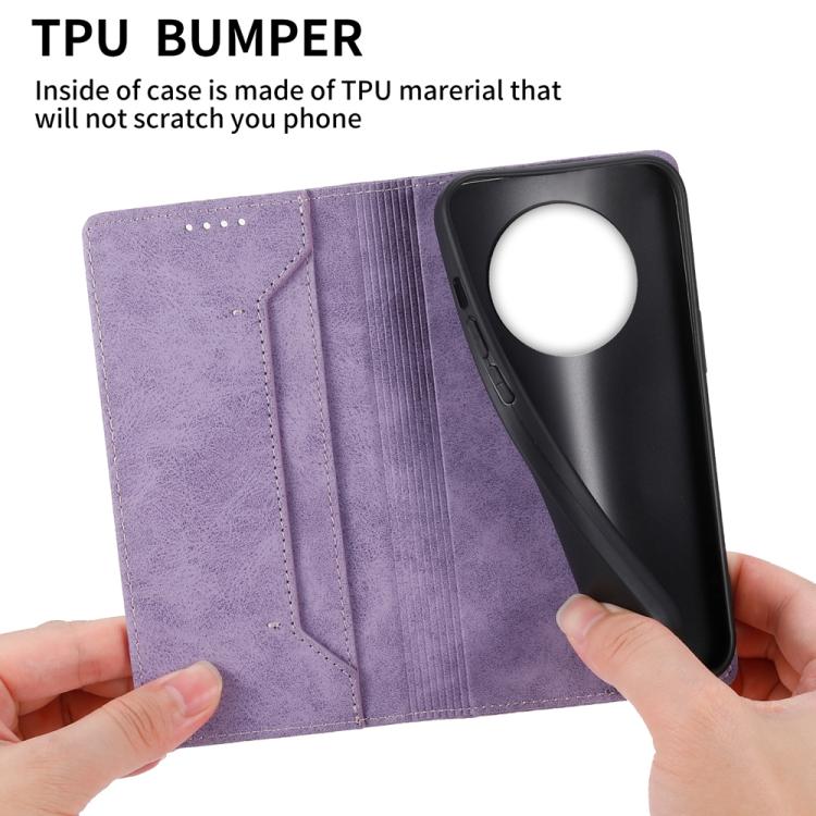For Realme 14 Pro+ Business Solid Color Magnetic RFID Leather Phone Case