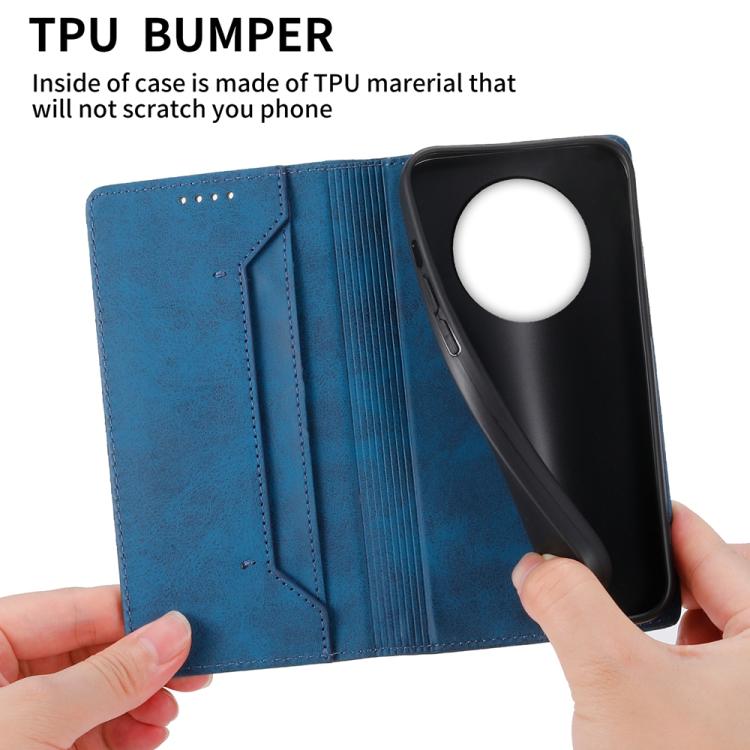 For Realme 14 Pro+ Business Solid Color Magnetic RFID Leather Phone Case