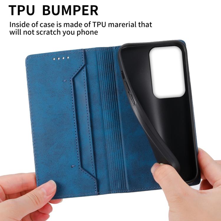 For Realme C85 Pro 4G Business Solid Color Magnetic RFID Leather Phone Case