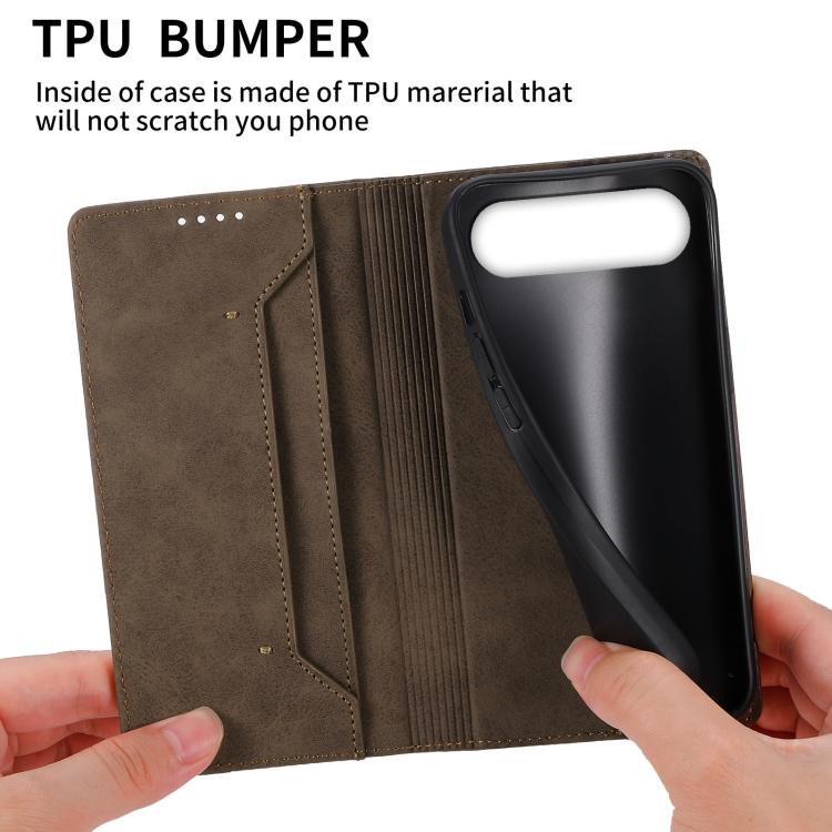 For Realme 16 5G Business Solid Color Magnetic RFID Leather Phone Case