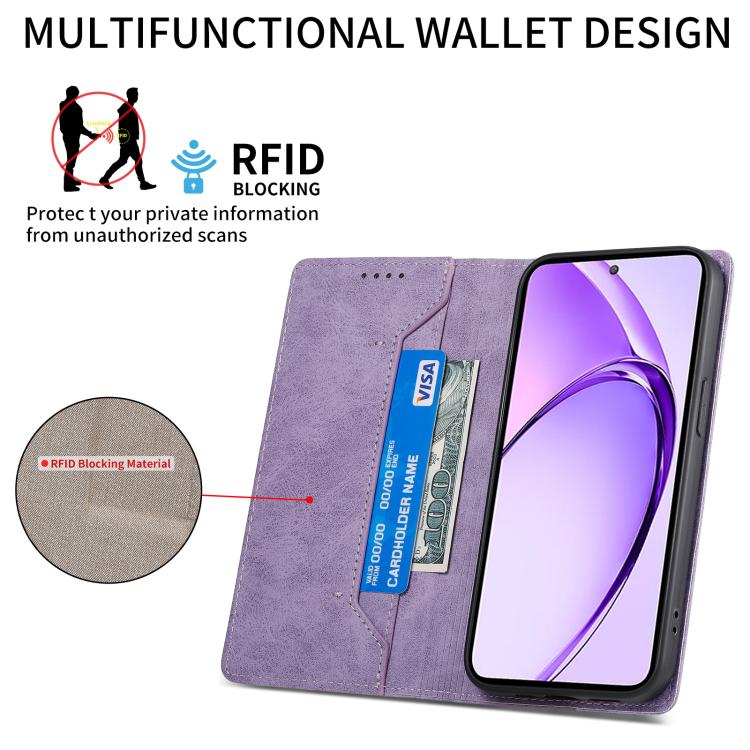For Realme 16 5G Business Solid Color Magnetic RFID Leather Phone Case