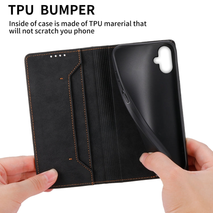 For Samsung Galaxy A06 4G / 5G / A07 4G Business Solid Color Magnetic RFID Leather Phone Case