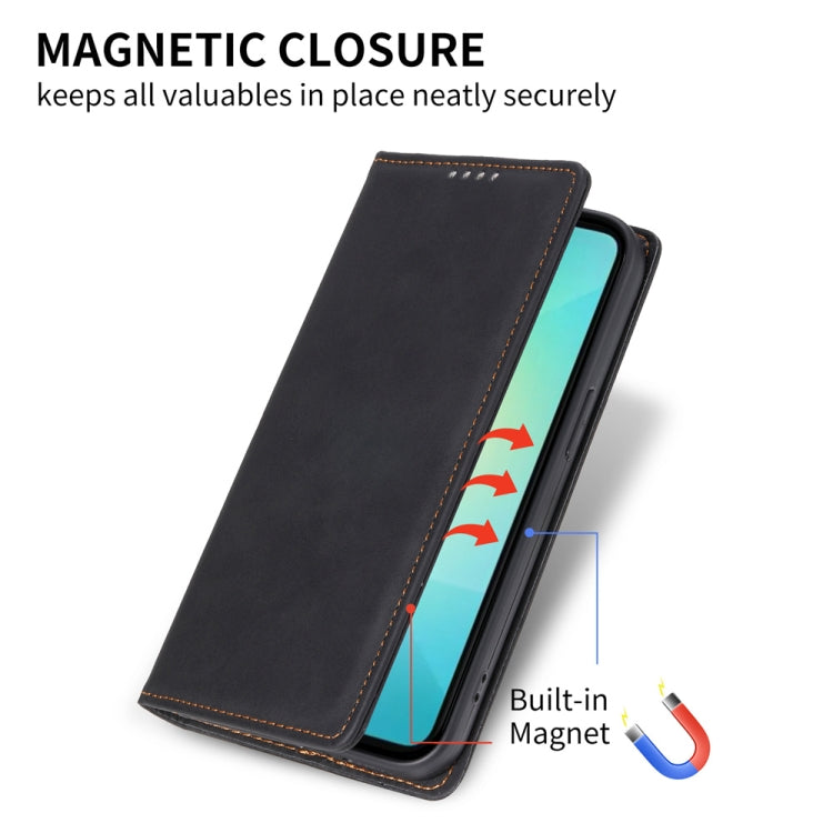 For Samsung Galaxy A06 4G / 5G / A07 4G Business Solid Color Magnetic RFID Leather Phone Case
