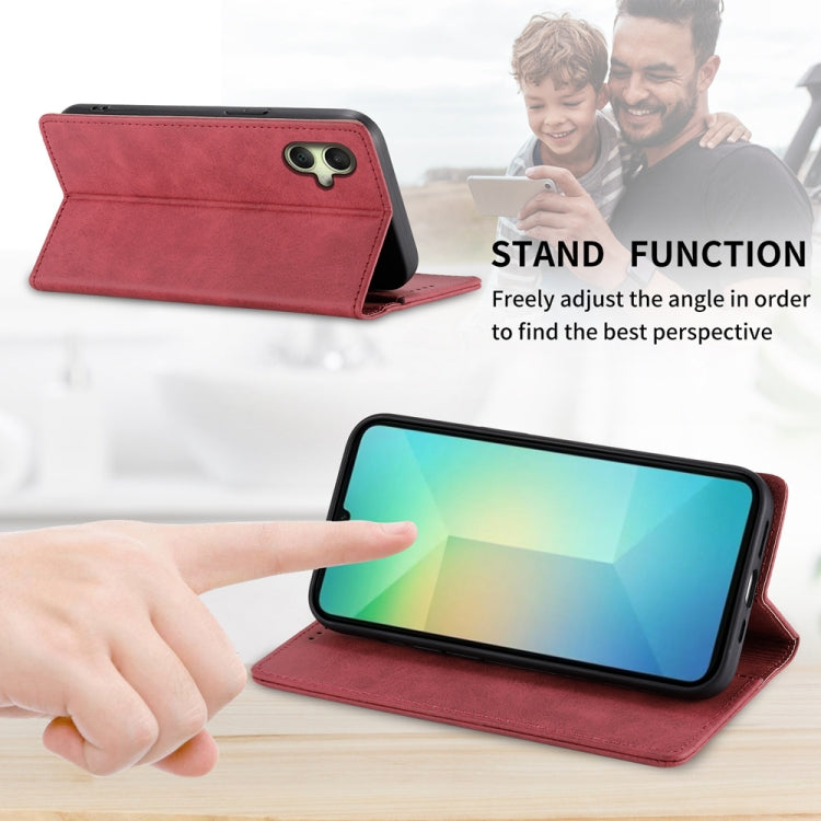 For Samsung Galaxy A06 4G / 5G / A07 4G Business Solid Color Magnetic RFID Leather Phone Case