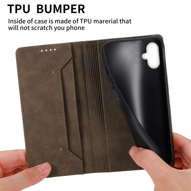 For Samsung Galaxy A06 4G / 5G / A07 4G Business Solid Color Magnetic RFID Leather Phone Case