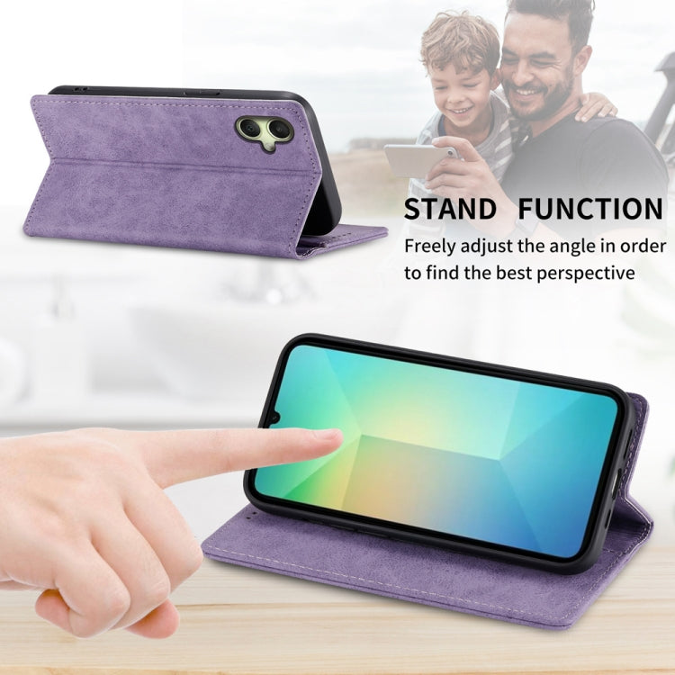 For Samsung Galaxy A06 4G / 5G / A07 4G Business Solid Color Magnetic RFID Leather Phone Case
