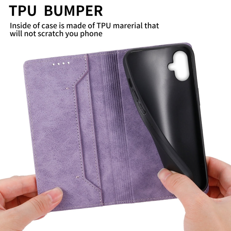 For Samsung Galaxy A06 4G / 5G / A07 4G Business Solid Color Magnetic RFID Leather Phone Case