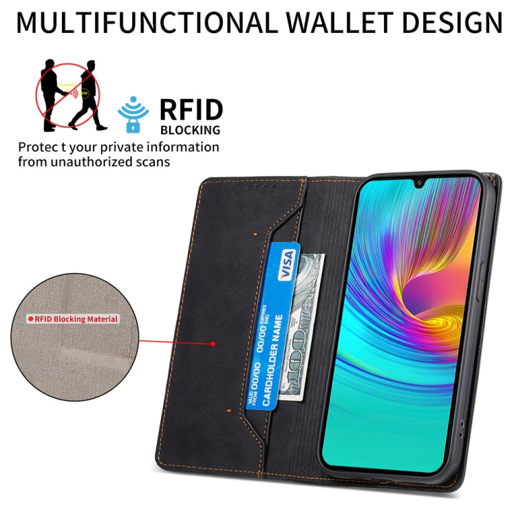 For Samsung Galaxy A26 5G / A16 / A17 4G Business Solid Color Magnetic RFID Leather Phone Case