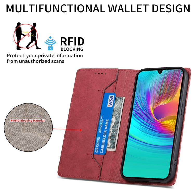 For Samsung Galaxy A26 5G / A16 / A17 4G Business Solid Color Magnetic RFID Leather Phone Case