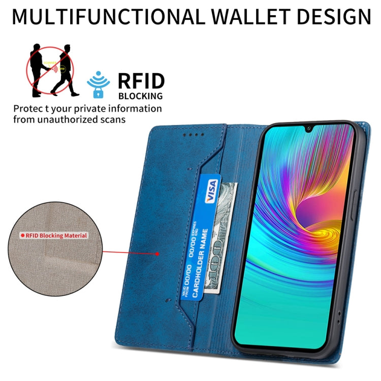For Samsung Galaxy A26 5G / A16 / A17 4G Business Solid Color Magnetic RFID Leather Phone Case