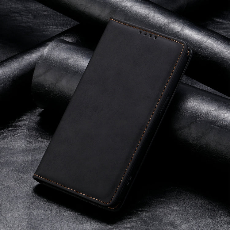 For Samsung Galaxy M35 Business Solid Color Magnetic RFID Leather Phone Case